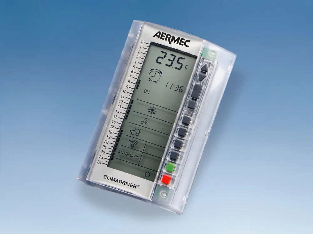 Telecomando con schermo LCD Climadriver di Aermec per il controllo del clima, 1992